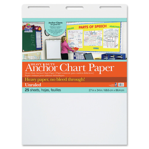 Pacon Heavy-duty Anchor Chart Paper - 25 Sheets - Plain - Unruled - 27 Pacon Heavy-duty Anchor Chart Paper - 25 Sheets - Plain - Unruled - 27