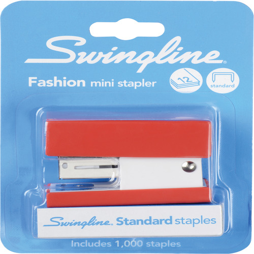 Swingline Mini Fashion Stapler 12 Sheets Red S7087873 for sale online