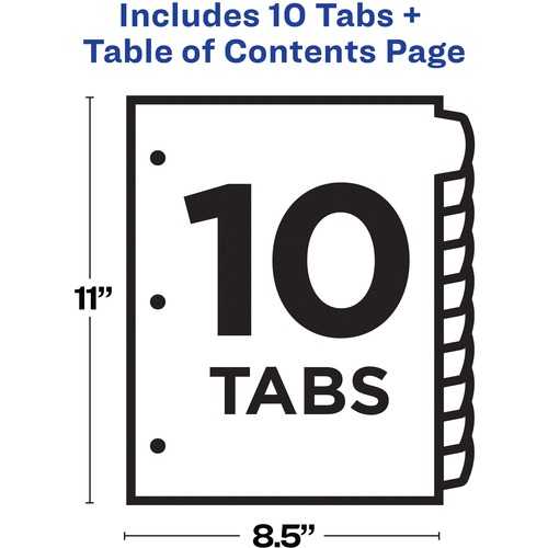 Index Tabs 10 Pieces Set