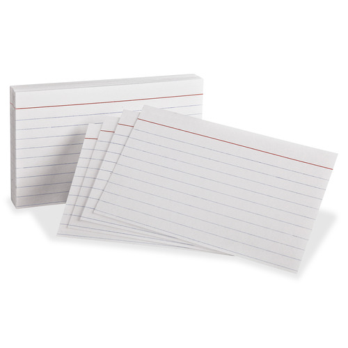 Oxford Red Margin Ruled Index Cards - OXF10001 