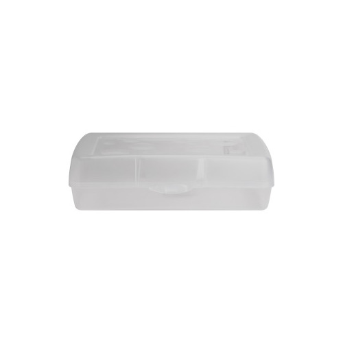 Sparco Clear Plastic Pencil Box Spr23810 Shoplet Com
