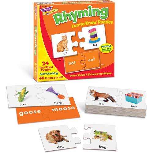 tep36009 Skill Learning: Matching Word Sound, Vowels Trend Jigsaw Puzzle 