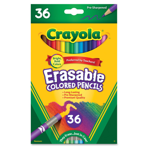 Crayola Erasable Colored Pencils-12/Pkg Long