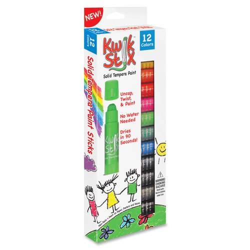 The Pencil Grip Kwik Stix 12-color Solid Tempera Paint - TPG602