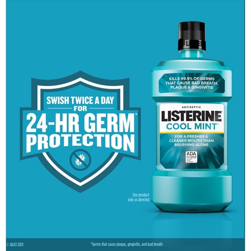 Listerine Cool Mint Antiseptic Mouthwash for Bad Breath - 1.5 L