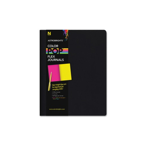 Astrobrights Flex Journals with Eclipse Black Cover (99724)