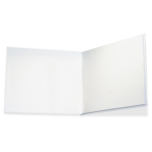 Hardcover Blank Book, 8 x 6 Landscape, White - ASH10703, Ashley  Productions