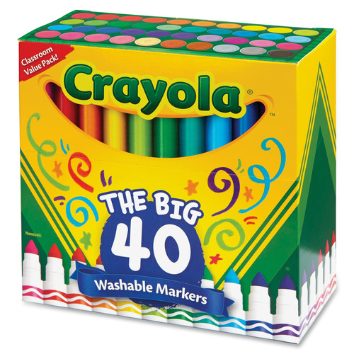 Multipack of 3 - Crayola Ultra-Clean Fine Line Washable Markers-Classic  Colors 10/Pkg