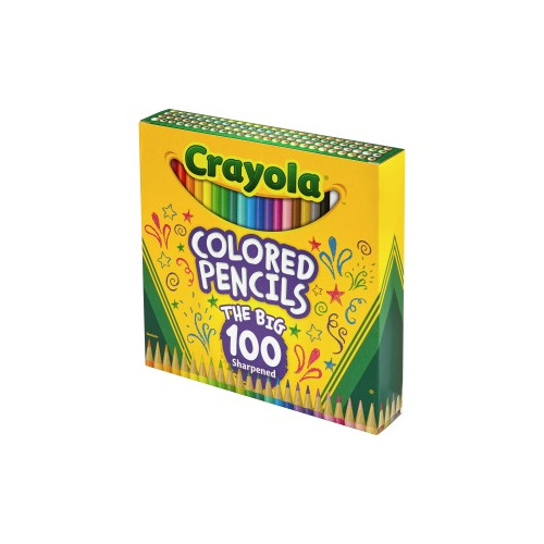 Crayola 100-count Colored Pencils - Unique Colors - Pre-sharpened -  CYO688100 