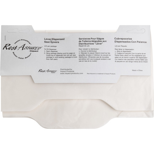 Impact Lever Dispensed Seat Covers - Quarter-fold - 125 / Pack - 24 / Carton - Paper - White Impact Lever Dispensed Seat Covers - Quarter-fold - 125 / Pack - 24 / Carton - Paper - White