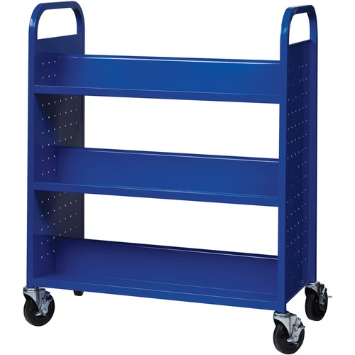 Lorell Double-sided Book Cart - LLR99932 Easy Ordering - Shoplet.com