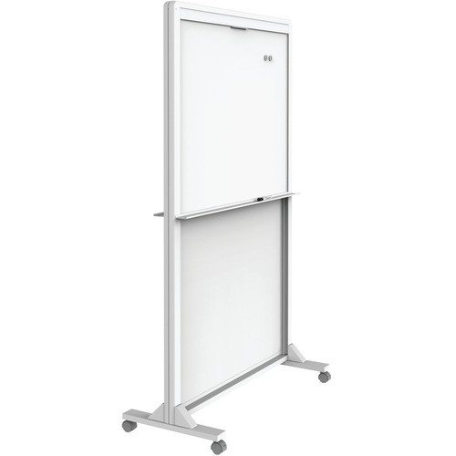 Quartet Motion Dual-Track Mobile Magnetic Dry-Erase Easel - 40