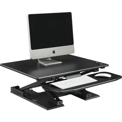 Lorell Electric Desk Riser with Keyboard Tray - Up to 33