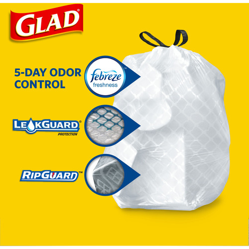 Large Drawstring Trash Bags by The Clorox Company CLO78952PL