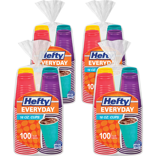 RFPC21637 Hefty Everyday Assorted Colors Party Cups; 16 oz • Price »