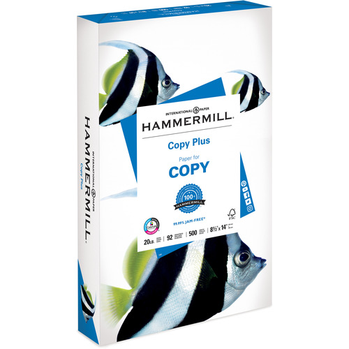 Hammermill Colors Recycled Copy Paper - Legal - 8 1/2 x 14 - 20 lb Basis  Weight - Blue - 500 / Ream - FSC - Jam-free