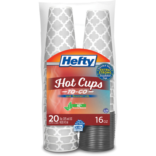 Hefty 16 oz. Hot Cups with Lids - RFPC20016 