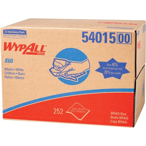 WypAll X60 Cloths 12 1/2 x 16 7/8-252 per case model KCC54015 