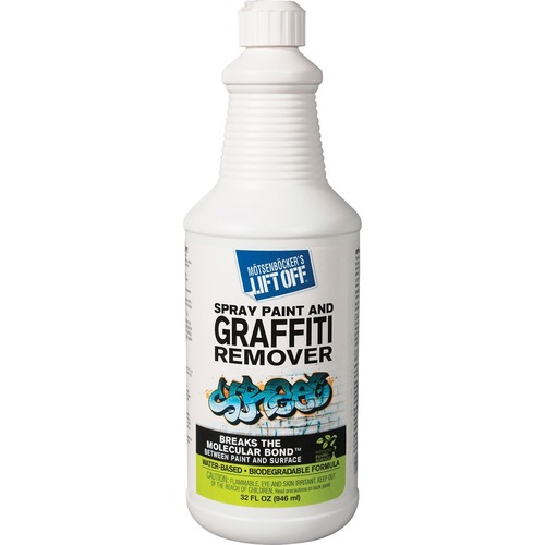 Mtsenbcker's Lift Off Spray Paint/Graffiti Remover - 32 fl oz (1 quart) - 6 / Carton - Environmentally Friendly, Water Based - White Mtsenbcker's Lift Off Spray Paint/Graffiti Remover - 32 fl oz (1 quart) - 6 / Carton - Environmentally Friendly, Water Based - White