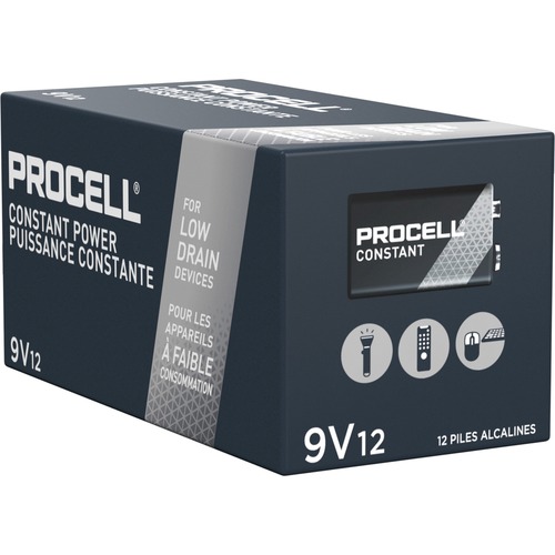 Duracell 9-Volt Procell Alkaline Constant Batteries, 12-Packs - For Industrial - 9V - 692 mAh - 9 V DC - 6 / Carton Duracell 9-Volt Procell Alkaline Constant Batteries, 12-Packs - For Industrial - 9V - 692 mAh - 9 V DC - 6 / Carton