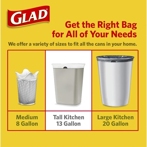 Glad Large Drawstring Trash Bags - CLO78952BD 