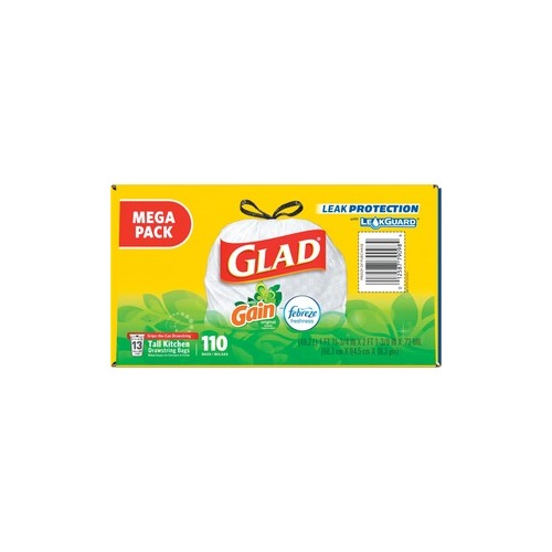 Glad Small Kitchen Drawstring Trash Bags - CLO79114 