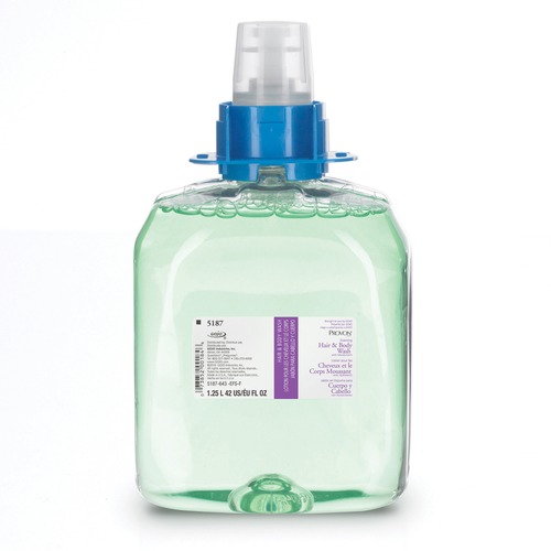 Provon FMX-12 Foaming Hair/Body Wash - Cucumber Melon Scent - 42.3 fl oz (1250 mL) - Kill Germs - Hair, Body - Green - Moisturizing - Rich Lather - 4 / Carton