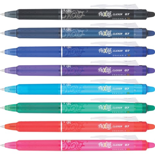 Pilot, FriXion Clicker Erasable Gel Pens, Fine Point 0.7 mm, Pack of 15,  Assorted Colors