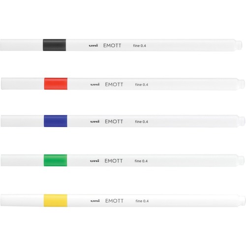 Uni Emott Fineliner Pen Sets 0.4mm Line Water-Resistant & Fadeproof Ink