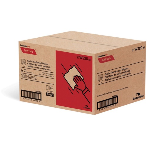 Cascades PRO Tuff-Job Scrim Reinforced Wipers - 4 Ply - 9.75