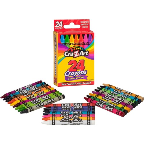 Cra-Z-Art Washable Crayons, Assorted, 24/Pack