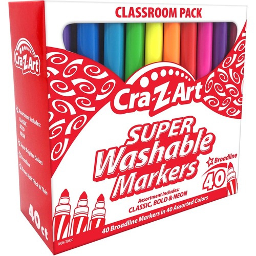  Cra-Z-Art Classic Super Washable Markers, Broad Tip