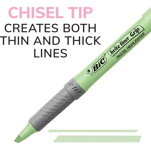 Bic Brite Liner Highlighter, Assorted, Chisel Tip - 5 highlighters