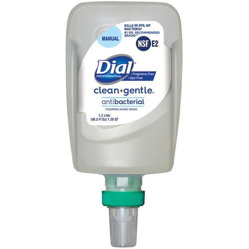 Dial FIT Refill Clean+ Foaming Hand Wash - 40.6 fl oz (1200 mL) - Bacteria Remover, Odor Remover - Skin, Hand - Antibacterial - Fragrance-free, Dye-free - 3 / Carton Dial FIT Refill Clean+ Foaming Hand Wash - 40.6 fl oz (1200 mL) - Bacteria Remover, Odor Remover - Skin, Hand - Antibacterial - Fragrance-free, Dye-free - 3 / Carton