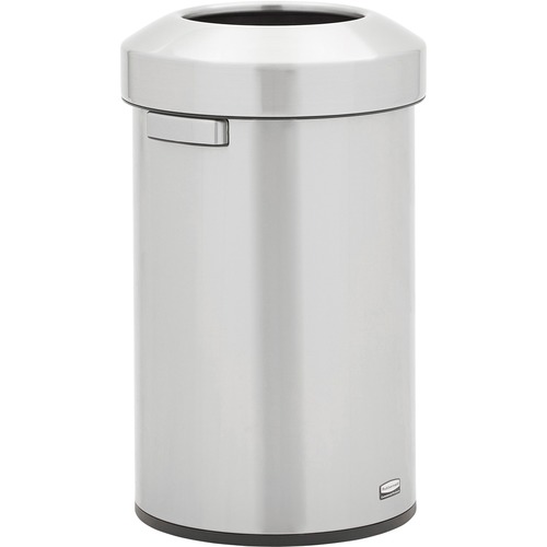 Rubbermaid Commercial Refine Waste Container - 16 gal Capacity - Round - Ergonomic Handle, Non-skid, Fingerprint Resistant, Durable - 26.3 Rubbermaid Commercial Refine Waste Container - 16 gal Capacity - Round - Ergonomic Handle, Non-skid, Fingerprint Resistant, Durable - 26.3