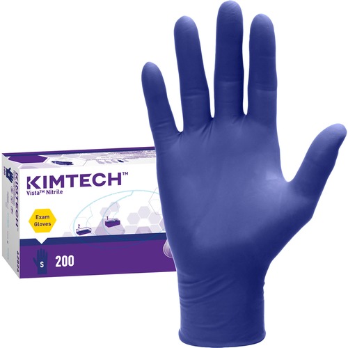 KIMTECH Vista Nitrile Exam Gloves - Small Size - Nitrile - Blue - Recyclable, Textured Fingertip, Powdered, Non-sterile - For Laboratory Application - 200 / Box - 4.7 mil Thickness - 9.50
