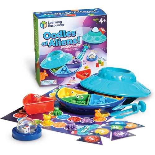 Learning Resources Oodles of Aliens Sorting Saucer - Theme/Subject: Learning - Skill Learning: Sorting, Addition, Color, Fine Motor, Motor Skills, Counting - 4-8 Year