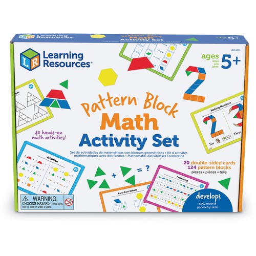 Learning Resources Pattern Block Math Activity Set - Theme/Subject: Fun - Skill Learning: Addition, Mathematics, Symmetry, Patterning, Fraction, Graphing, Shape, Geometry - 128 Pieces - 5-10 Year - 1 Each Learning Resources Pattern Block Math Activity Set - Theme/Subject: Fun - Skill Learning: Addition, Mathematics, Symmetry, Patterning, Fraction, Graphing, Shape, Geometry - 128 Pieces - 5-10 Year - 1 Each