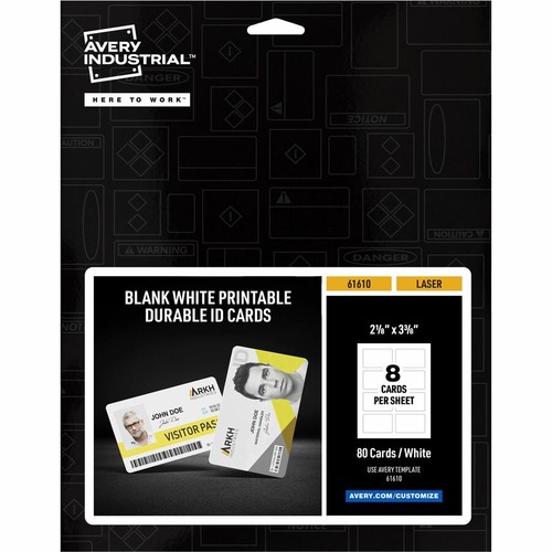 Avery ID Card - 80 Packaged Quantity - 3.4