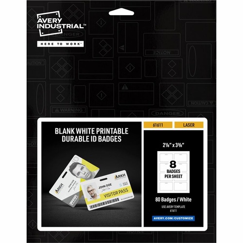 Avery ID Card - 80 Packaged Quantity - 3.4