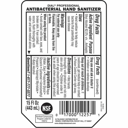 Dial hand sanitizer ingredients hot sale