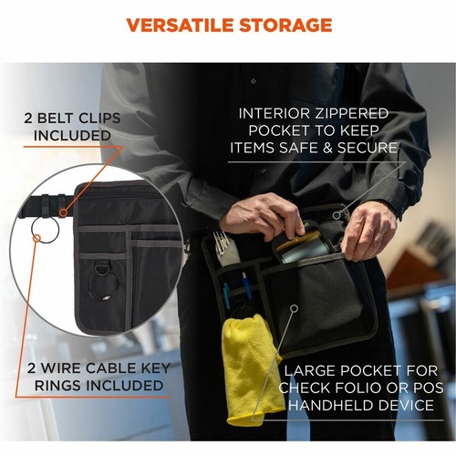 Ergodyne Arsenal 5716 Carrying Case (Pouch) Pen, Notepad, Handheld Device,  Cell Phone, Money - Black - EGO13719 - Shoplet.com