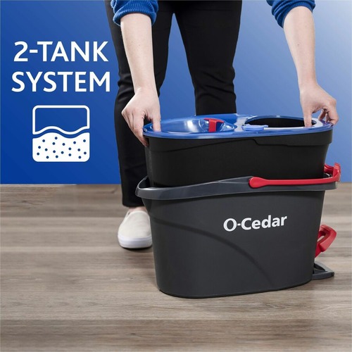 O-Cedar EasyWring RinseClean Spin Mop and Bucket store System, Hands-Free System