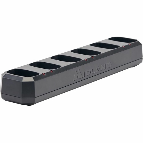Midland Two-Way Radio 6-Slotted Charger - Docking - Two-way Radio - 6 Slot - Charging Capability - Black - Wall Mount, Desktop Midland Two-Way Radio 6-Slotted Charger - Docking - Two-way Radio - 6 Slot - Charging Capability - Black - Wall Mount, Desktop