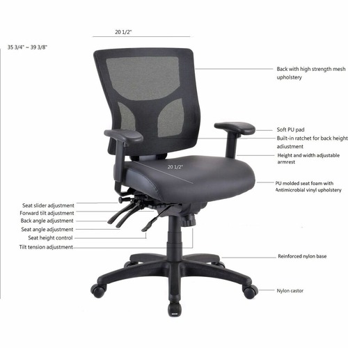 Lorell Conjure High-Back Swivel/Tilt Office Chair - Fabric, Polyurethane, Molded Foam Seat - High Back - Black - Armrest - 1 Each Lorell Conjure High-Back Swivel/Tilt Office Chair - Fabric, Polyurethane, Molded Foam Seat - High Back - Black - Armrest - 1 Each