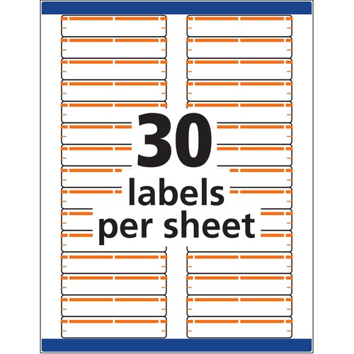 Avery Durable ID Labels with Sure Feed, 1/2 inch x 1-3/4 inch, 1400 White Labels, Print-to-the-Edge, Removable Label Adhesive, Laser/Inkjet Printable