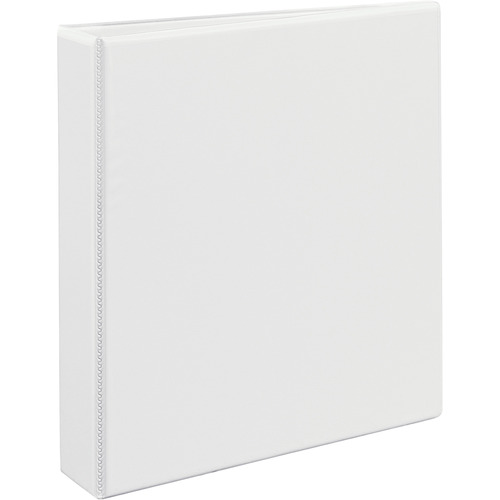 School Smart Round Ring View Binder, Polypropylene, 1-1/2 Inches, White