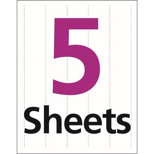 Pack of 5 Sheets 1/2 Spine Width 16 Inserts per Sheet White Avery 89101 Binder Spine Inserts