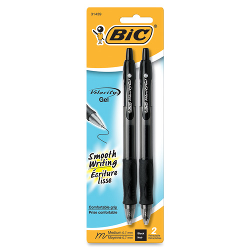 BIC Gel Retractable Pens - BICRLCP21BK 