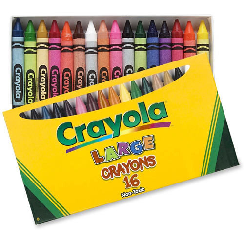 Crayola Jumbo Crayons, 16 Count Assorted Colors, School and Craft